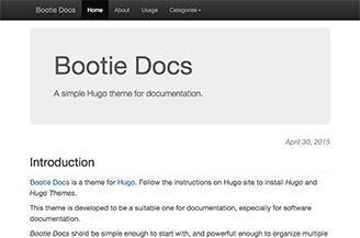 A simple Hugo theme with Bootstrap for documentation