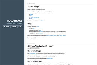 A theme based on the pure css blog layout