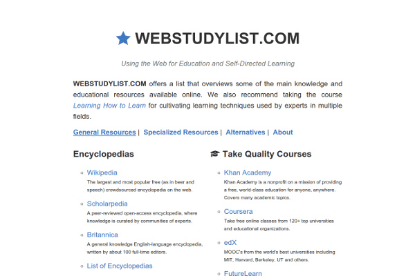 Web Study List